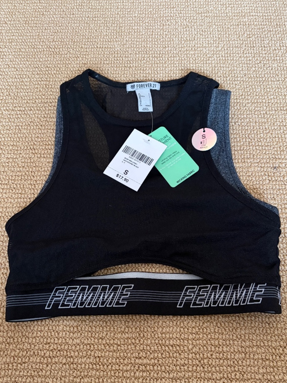 Women's Forever 21 Athletic Sports Bra, Size Small NWT